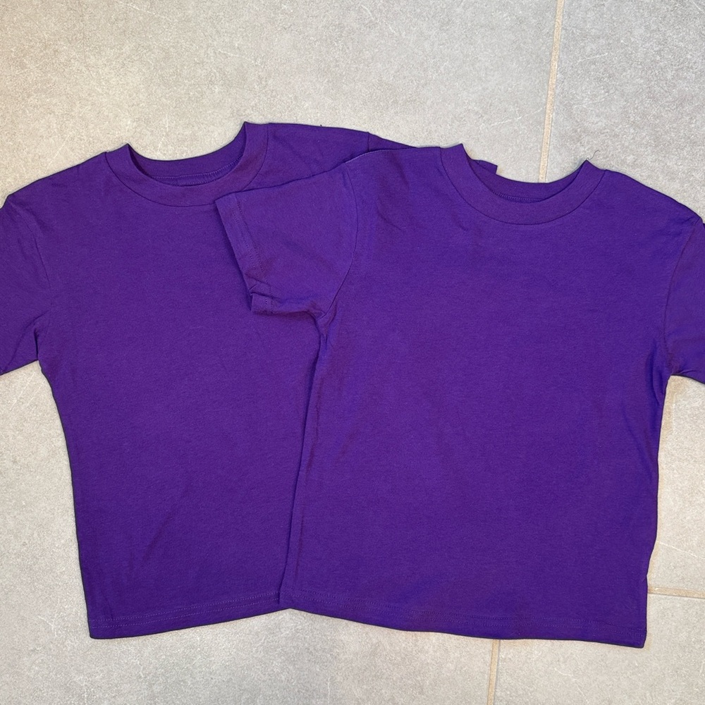 💜3/$15 Adidas Purple Kids T-Shirts (2) - New without tags